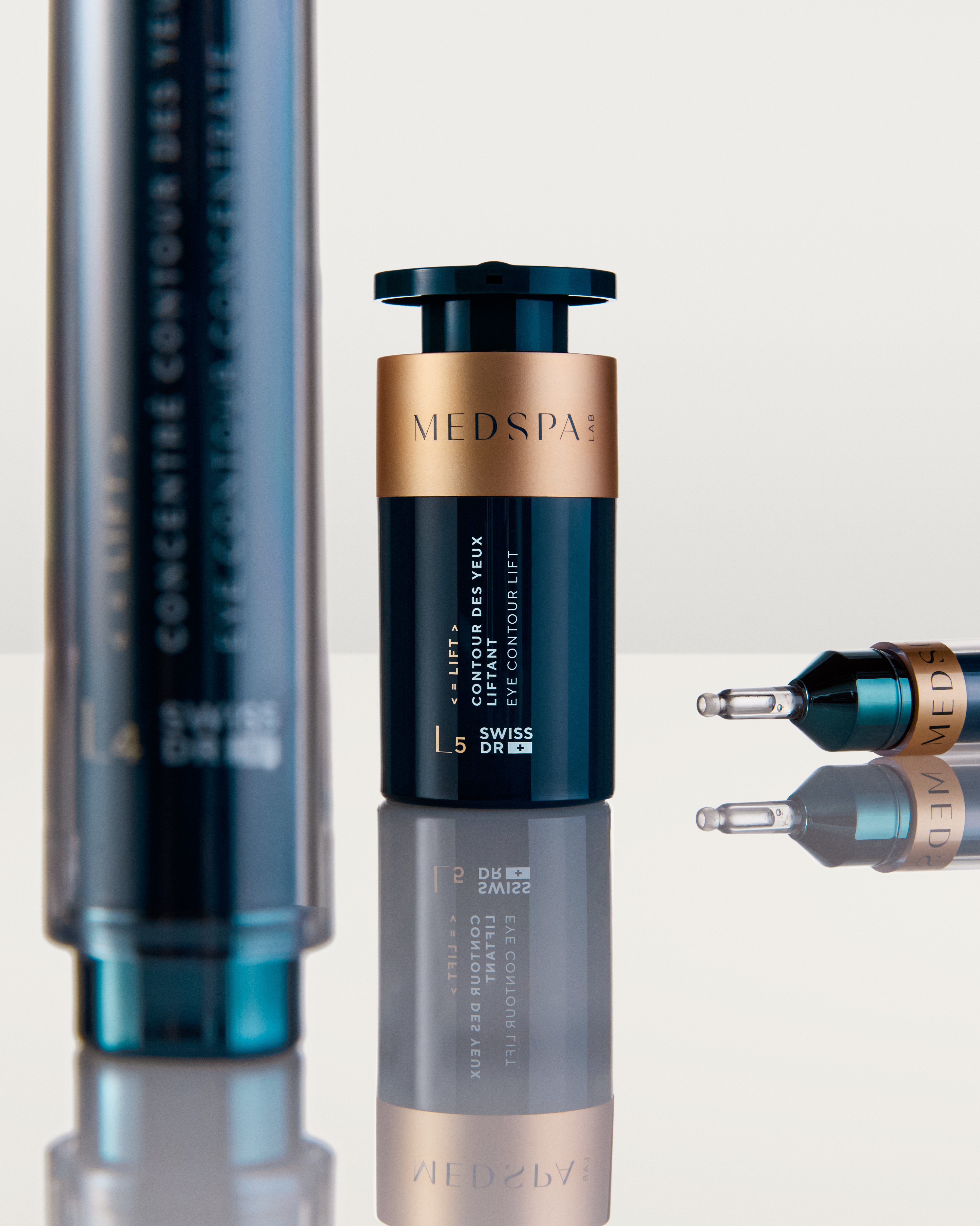Contour des yeux L5 MEDSPA LABORATOIRES, soin liftant et hydratant pour lisser les rides, défatiguer et illuminer le regard.