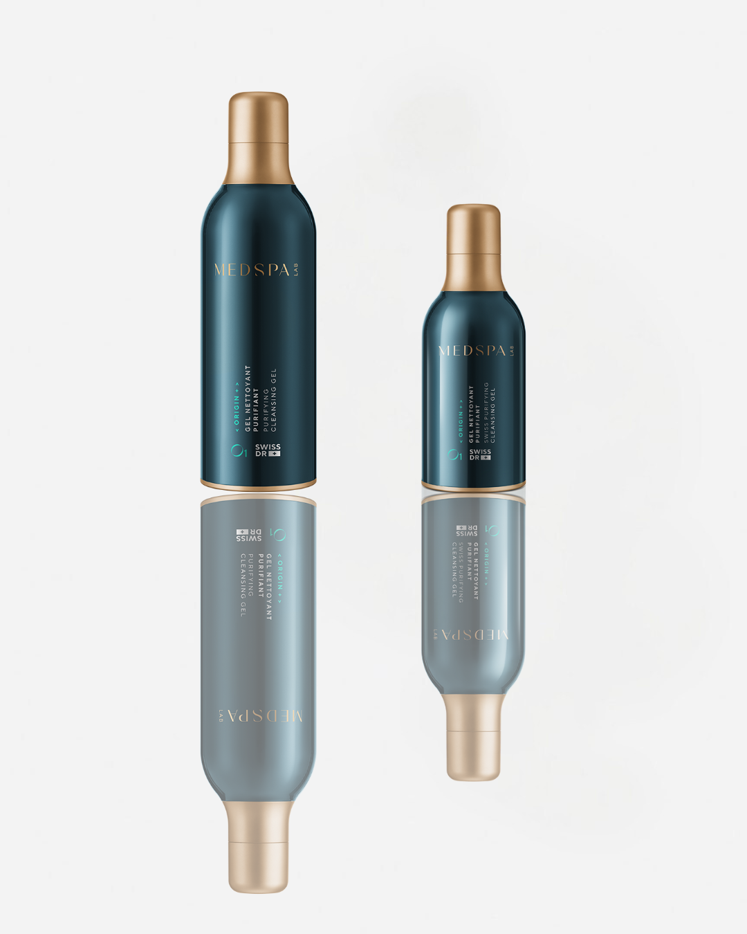 Gel nettoyant purifiant O1 MEDSPA LABORATOIRES, soin visage qui nettoie la peau, régule l’excès de sébum et purifie les pores.