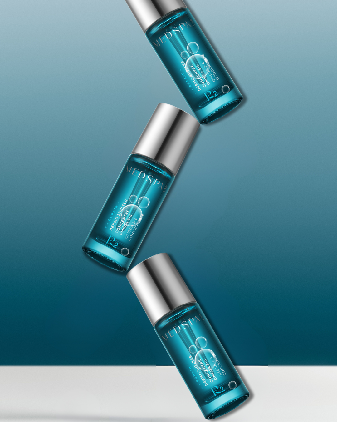 Huile visage Oméga 3-6 MEDSPA LABORATOIRES R2 Dermoshelter, soin nourrissant et protecteur pour peaux sèches et fragilisées.
