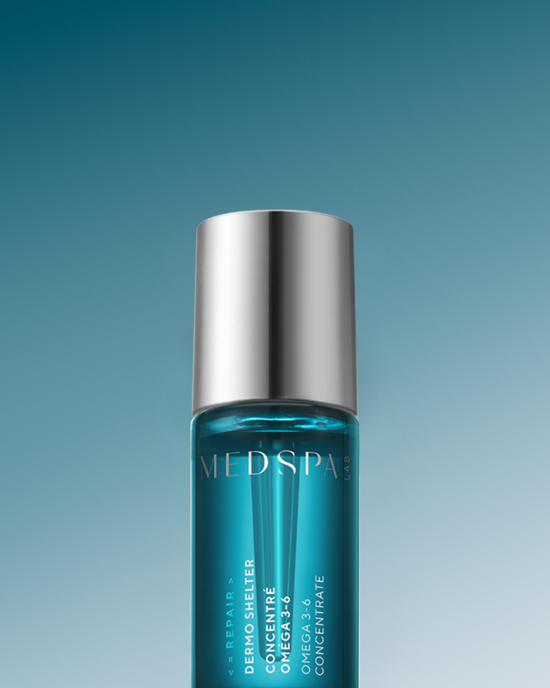 Huile visage Oméga 3-6 MEDSPA LABORATOIRES R2 Dermoshelter, soin nourrissant et protecteur pour peaux sèches et fragilisées.
