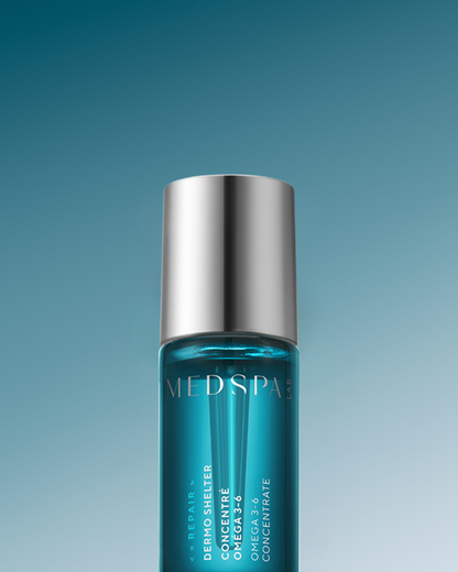 Huile visage Oméga 3-6 MEDSPA LABORATOIRES R2 Dermoshelter, soin nourrissant et protecteur pour peaux sèches et fragilisées.